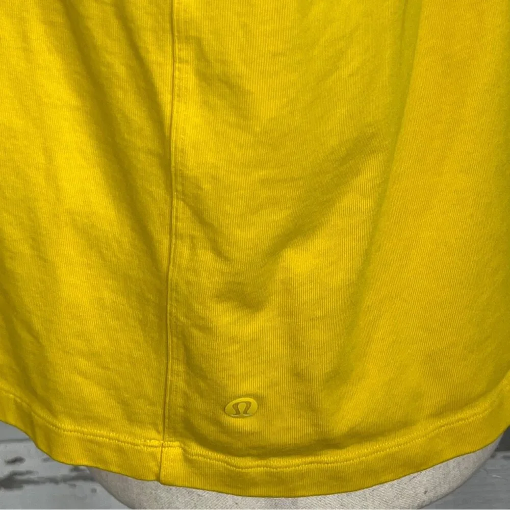 LULULEMON U of M Apparel Wolverines Long Sleeve Tee Yellow Sz 8 #W3GLVS EUC